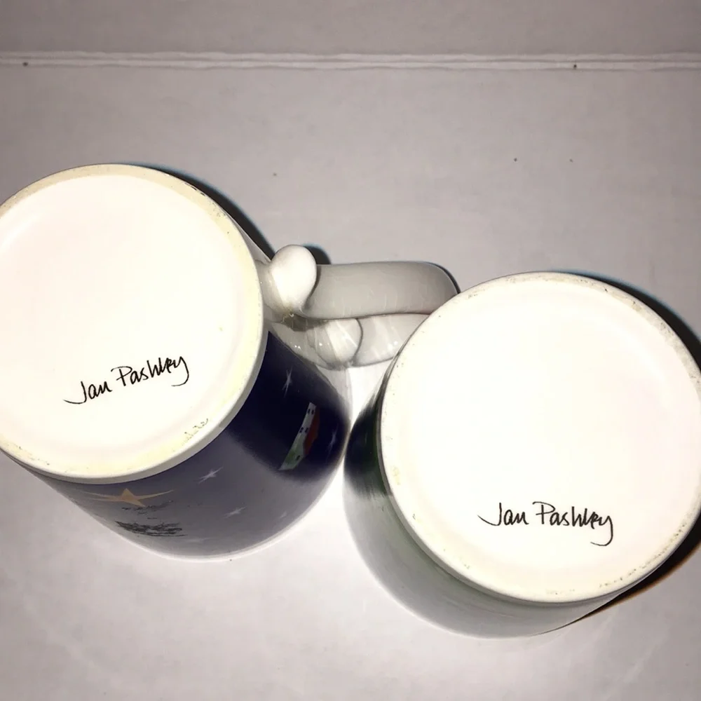 Jan Pashley Set of 2 Holiday Mugs